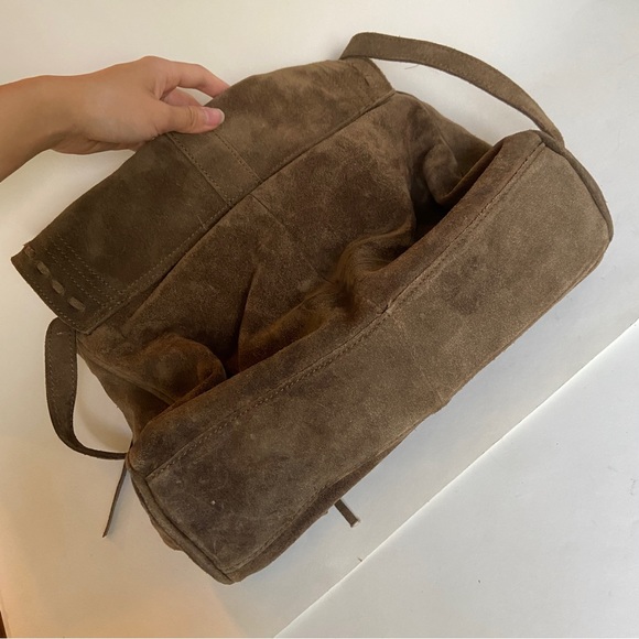 Zara brown suede fringe purse - Picture 7 of 11